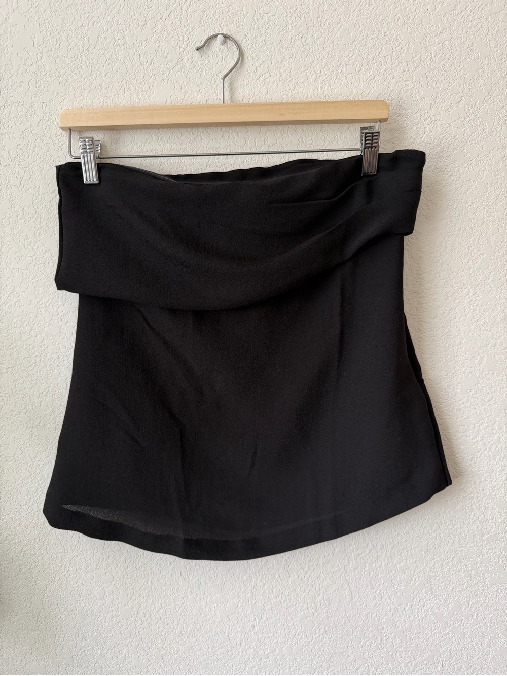H&M Size S Black Fold-Over Strapless Tube Top